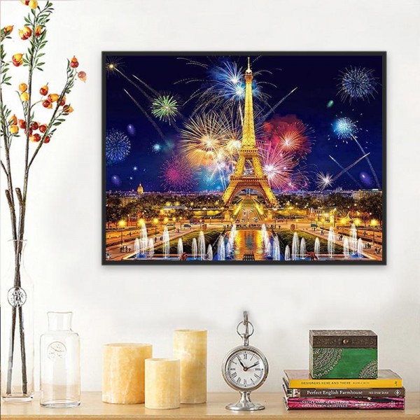5D Kit Broderie Diamants/Diamond Painting Photo De Tour Eiffel