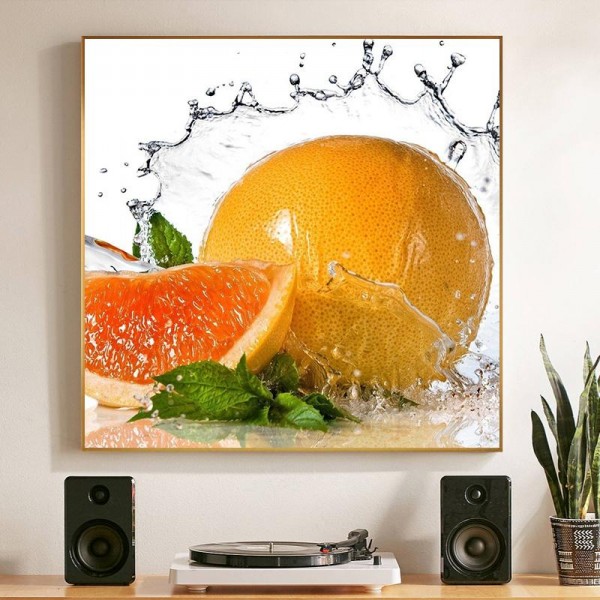 5D Kit Broderie Diamants/Diamond Painting Nouvelle Arrivée Grosses Soldes Orange Fruits
