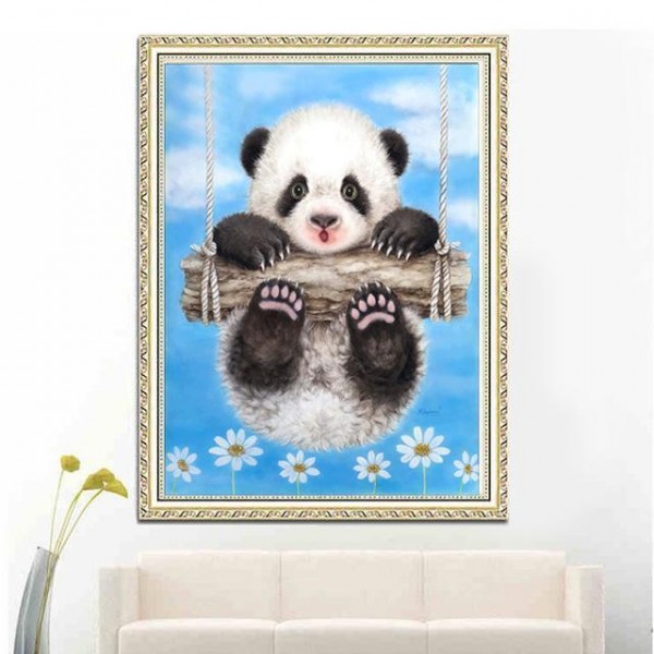 5D Kit Broderie Diamants/Diamond Painting Tableau De Panda
