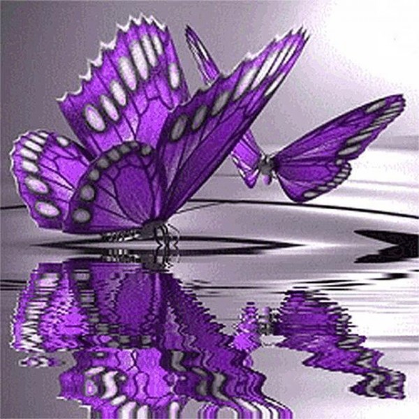 5D Broderie Diamant Papillons Violettes Nouvellement Arrivée En Gros Solde